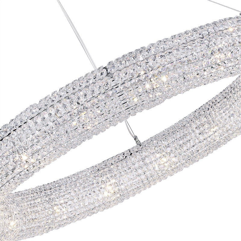 CWI Lighting Veronique 16 Light Contemporary Metal Chandelier in Chrome
