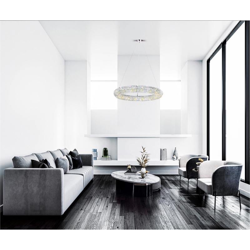 CWI Lighting Veronique 16 Light Contemporary Metal Chandelier in Chrome