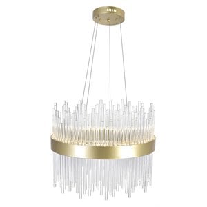 CWI Lighting Genevieve Transitional Metal LED Chandelier in Medallion Gold