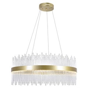 CWI Lighting GenevieveTransitional Metal LED Chandelier in Medallion Gold