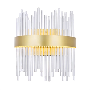 CWI Lighting Genevieve Transitional Metal LED Wall Sconce in Medallion Gold