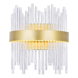 CWI Lighting Genevieve Transitional Metal LED Wall Sconce in Medallion Gold