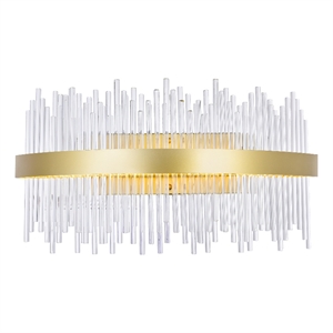 CWI Lighting GenevieveTransitional Metal LED Wall Sconce in Medallion Gold