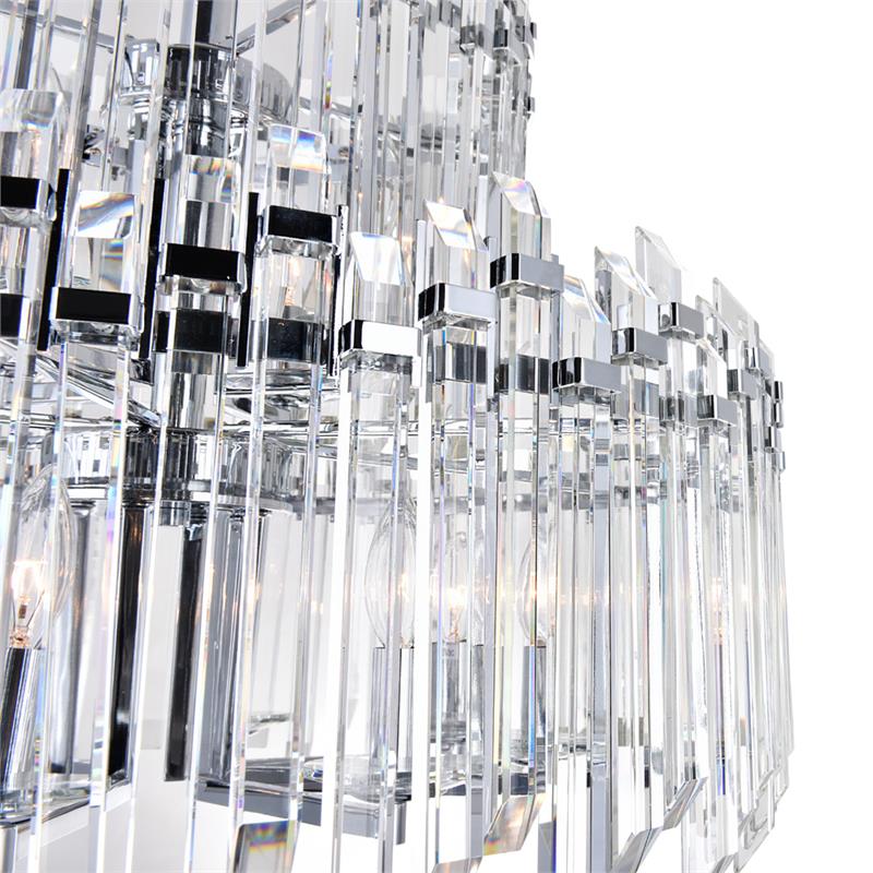 CWI Lighting Henrietta 12 Light Transitional Metal Chandelier in Chrome