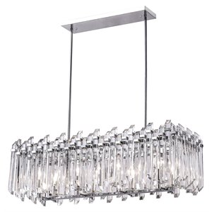 cwi lighting henrietta 8-light transitional metal chandelier in chrome