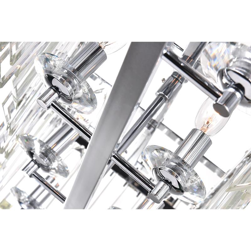 CWI Lighting Henrietta 10 Light Transitional Metal Chandelier in Chrome
