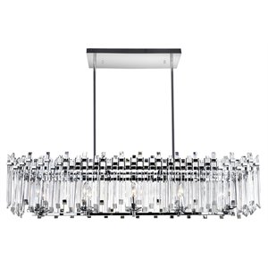CWI Lighting Henrietta 10 Light Transitional Metal Chandelier in Chrome