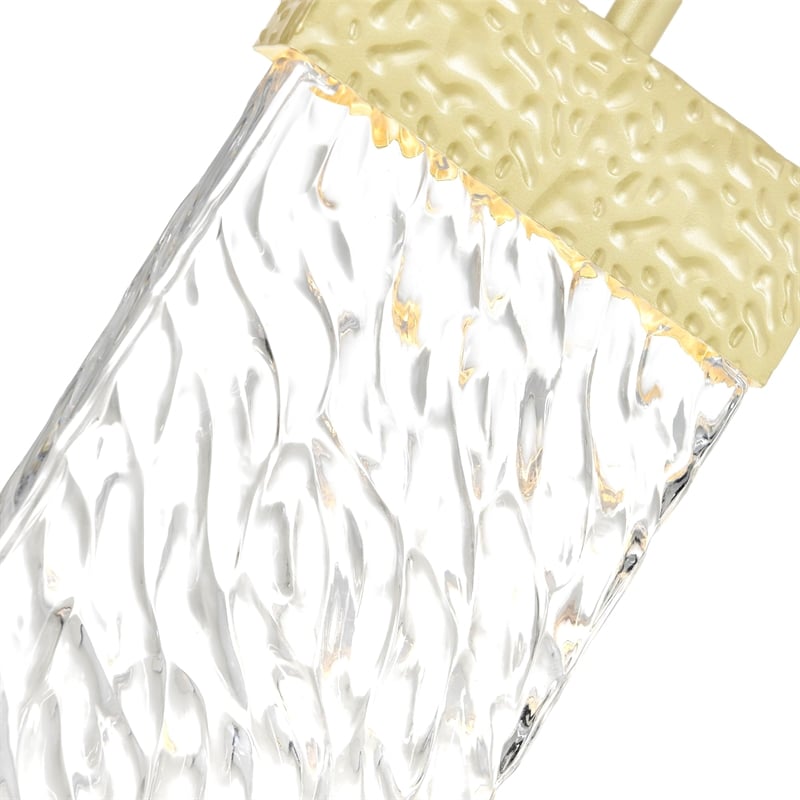 CWI Lighting Carolina Contemporary Metal LED Pendant in Gold Leaf