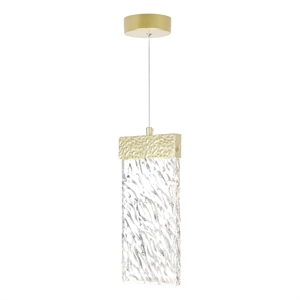 cwi lighting carolina contemporary metal led pendant in gold leaf