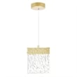 CWI Lighting Carolina Contemporary Metal LED Integrated Pendant in Gold Leaf