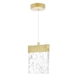 CWI Lighting Carolina Contemporary Metal LED Integrated Pendant in Gold Leaf