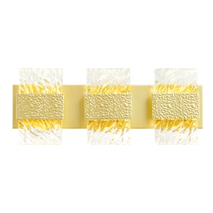 CWI Lighting Carolina 3 Light Contemporary Metal Wall Sconce in Gold Leaf