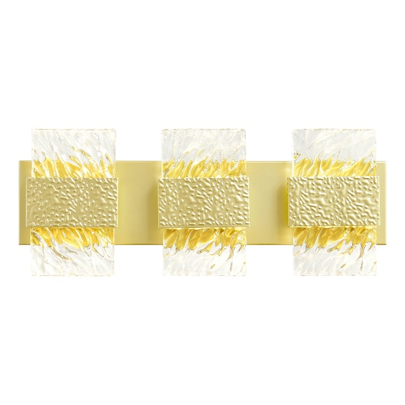 CWI Lighting Carolina 3 Light Contemporary Metal Wall Sconce in Gold Leaf