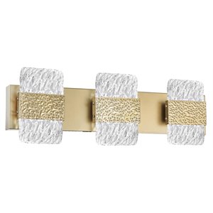 cwi lighting carolina 3 light contemporary metal wall sconce in gold leaf