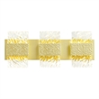 CWI Lighting Carolina 3 Light Contemporary Metal Wall Sconce in Gold Leaf