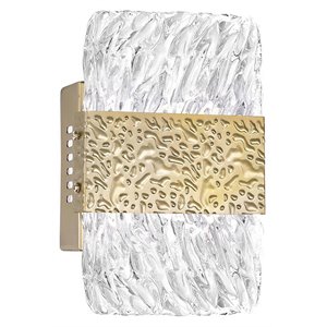 cwi lighting carolina contemporary metal wall sconce in gold leaf