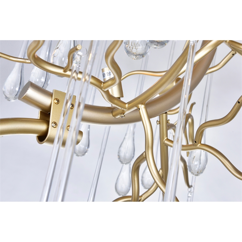 CWI Lighting Anita 12 Light Transitional Metal Chandelier in Gold Leaf