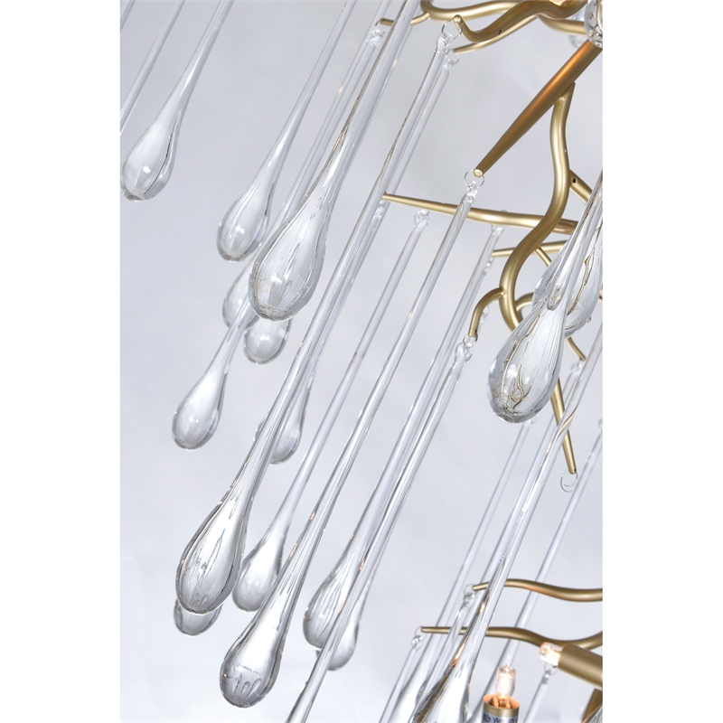 CWI Lighting Anita 12 Light Transitional Metal Chandelier in Gold Leaf