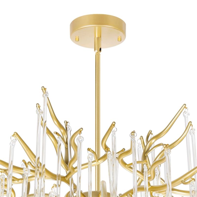 CWI Lighting Anita 6 Light Transitional Metal Chandelier in Gold Leaf