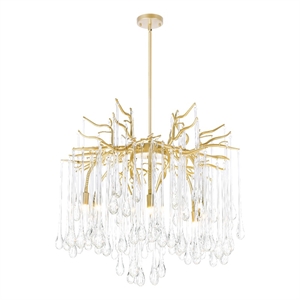 CWI Lighting Anita 6 Light Transitional Metal Chandelier in Gold Leaf