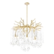 CWI Lighting Anita 6 Light Transitional Metal Chandelier in Gold Leaf