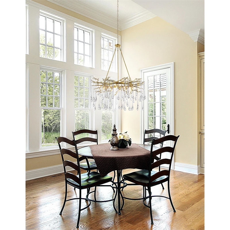 CWI Lighting Anita 12 Light Transitional Metal Chandelier in Gold