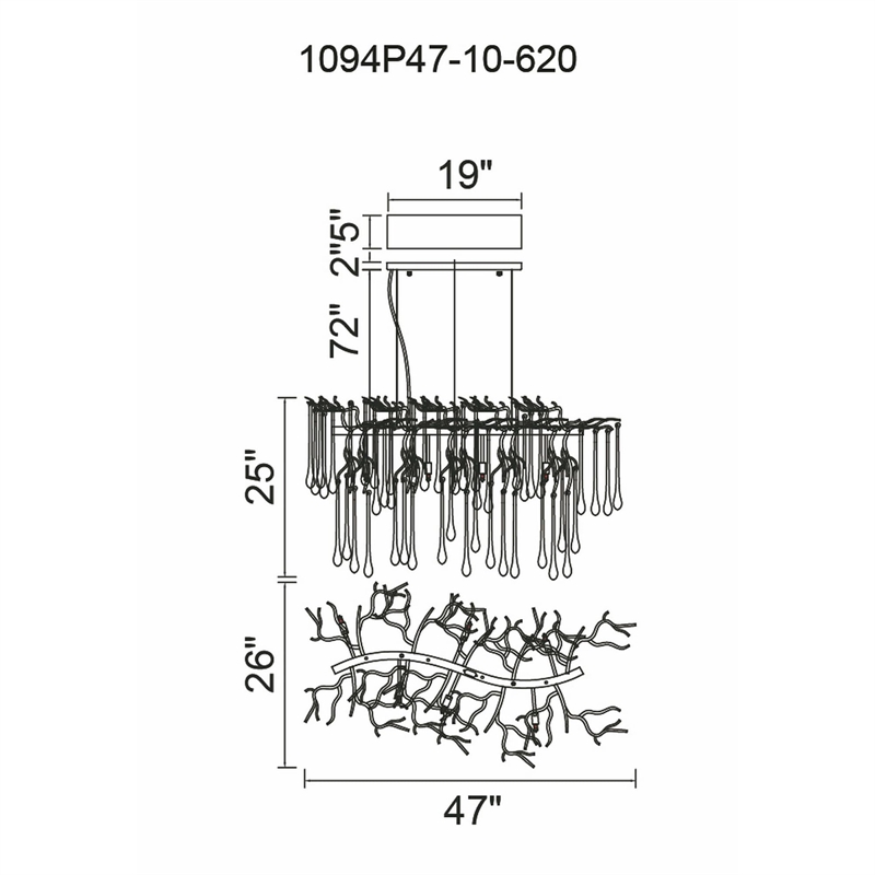 CWI Lighting Anita 10 Light Transitional Metal Chandelier in Gold Leaf
