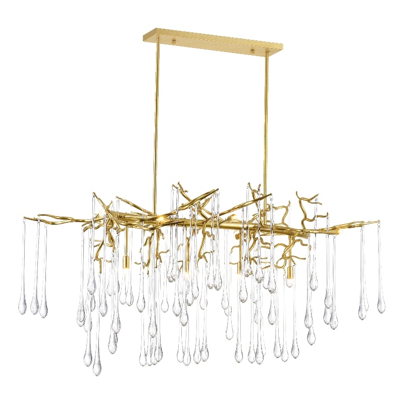 CWI Lighting Anita 10 Light Transitional Metal Chandelier in Gold Leaf