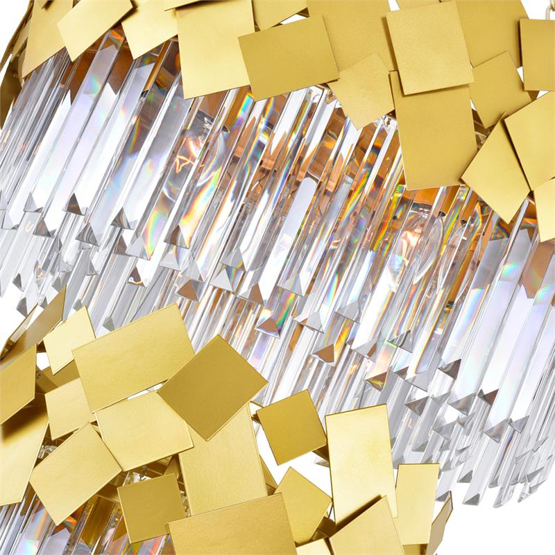 CWI Lighting Panache 10 Light Down Contemporary Metal Chandelier in Gold