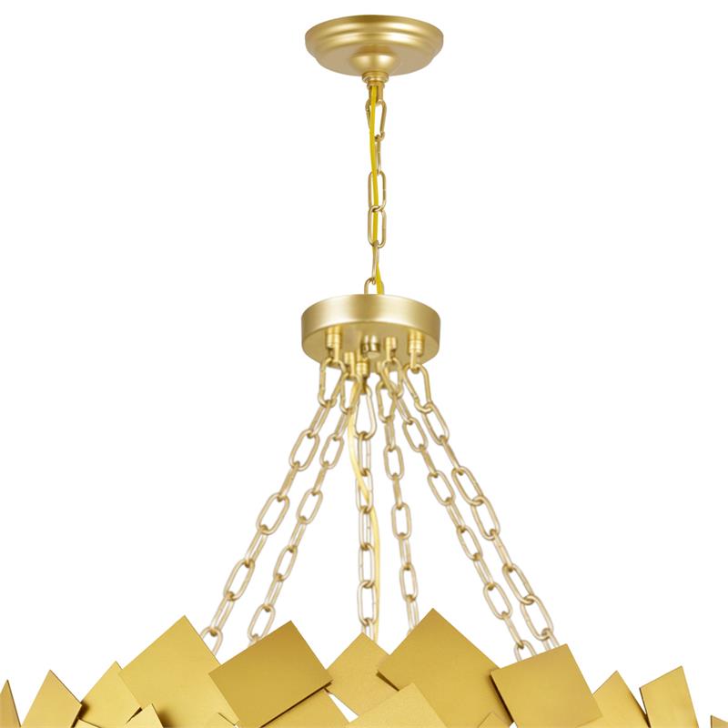 CWI Lighting Panache 10 Light Down Contemporary Metal Chandelier in Gold