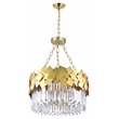 CWI Lighting Panache 6 Light Down Contemporary Metal Chandelier in Gold
