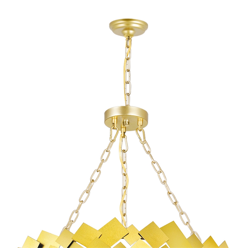 CWI Lighting Panache 8 Light Down Contemporary Metal Chandelier in Gold