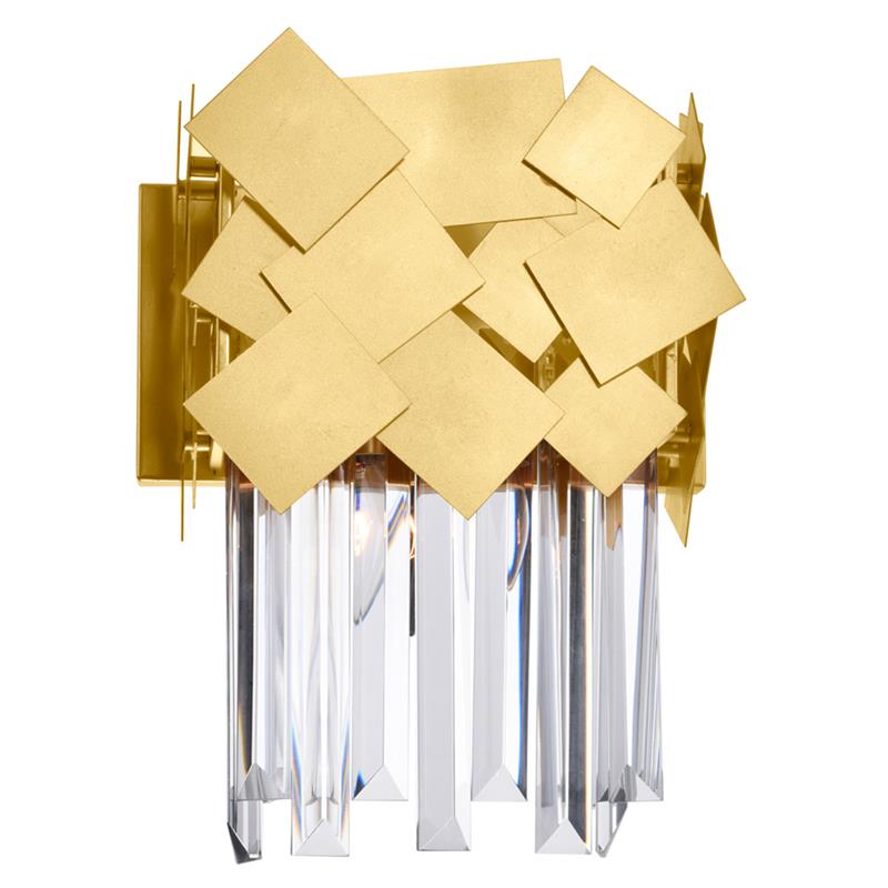 CWI Lighting Panache 1 Light Contemporary Metal Wall Light in Medallion Gold