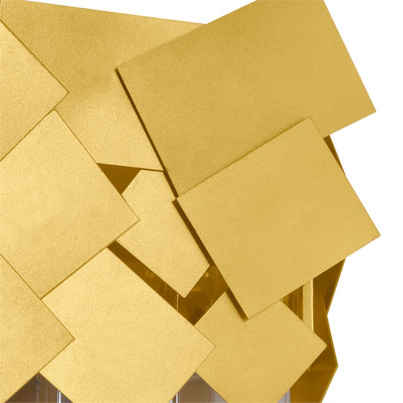 CWI Lighting Panache 1 Light Contemporary Metal Wall Light in Medallion Gold