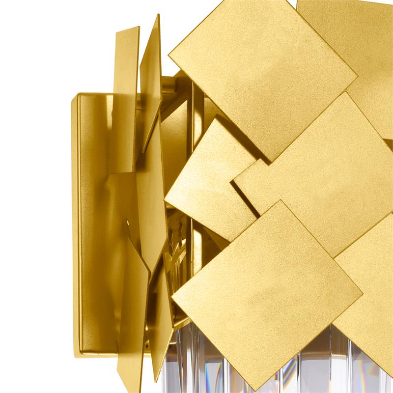 CWI Lighting Panache 1 Light Contemporary Metal Wall Light in Medallion Gold