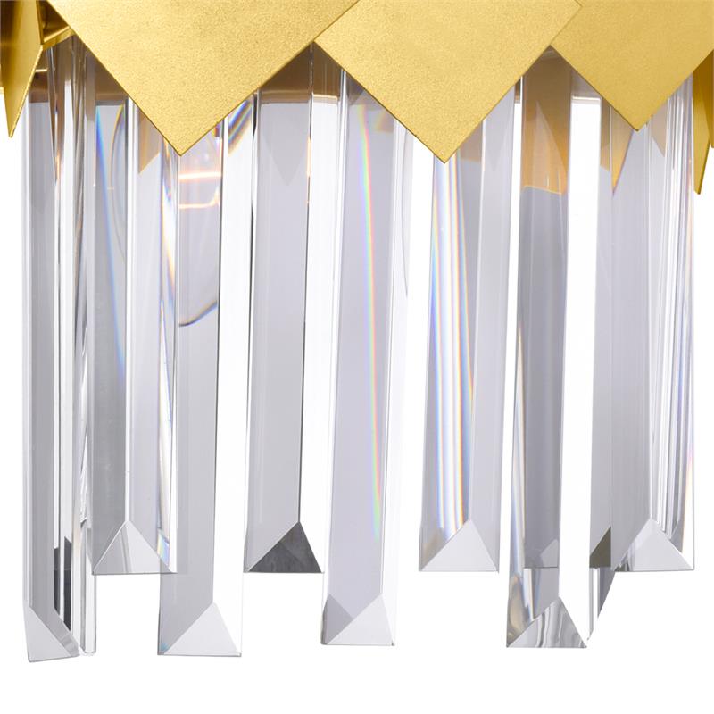 CWI Lighting Panache 1 Light Contemporary Metal Wall Light in Medallion Gold