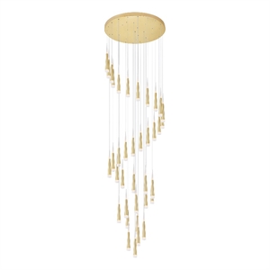 CWI Lighting Andes Contemporary Metal LED Multi Light Pendant in Satin Gold