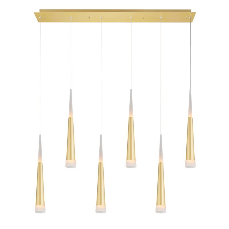 CWI Lighting Andes Contemporary Metal LED Pool Table Light in Satin Gold