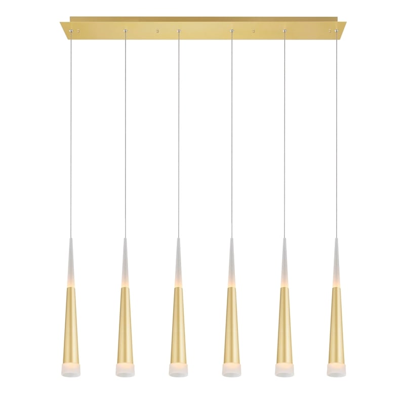 CWI Lighting Andes Contemporary Metal LED Pool Table Light in Satin Gold