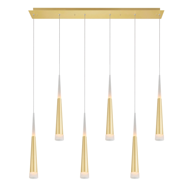 CWI Lighting Andes Contemporary Metal LED Pool Table Light in Satin Gold