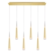CWI Lighting Andes Contemporary Metal LED Pool Table Light in Satin Gold