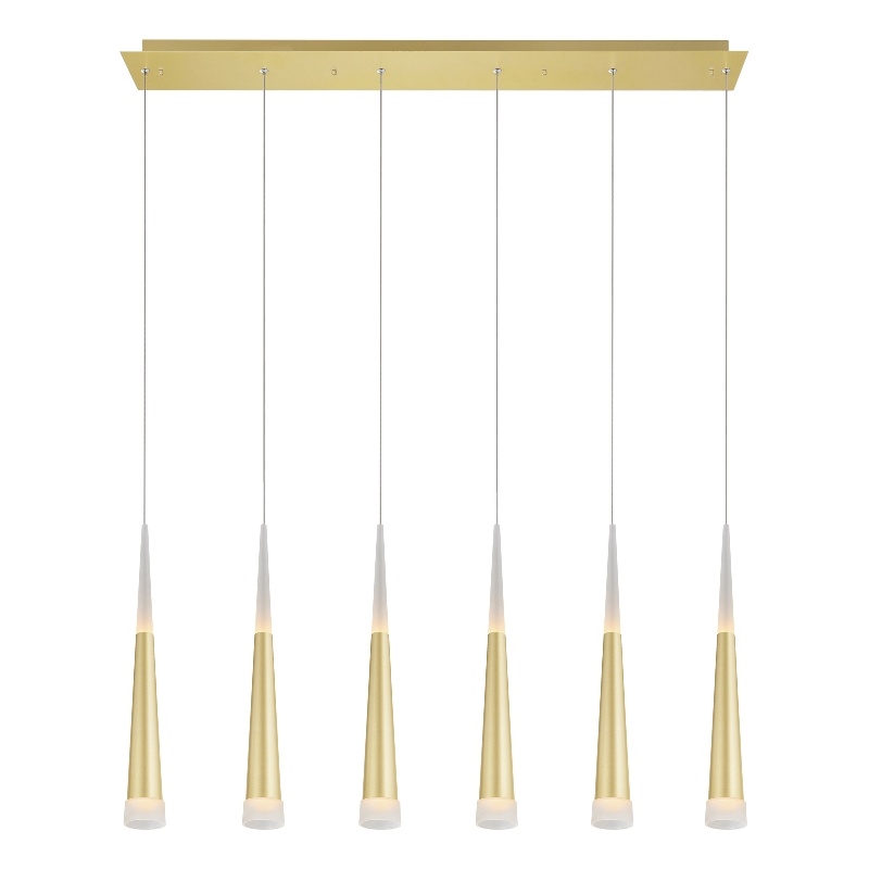 CWI Lighting Andes Contemporary Metal LED Pool Table Light in Satin Gold
