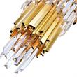 CWI Lighting Deco 4 Light Down Contemporary Metal Mini Chandelier in Gold