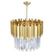CWI Lighting Deco 4 Light Down Contemporary Metal Chandelier in Gold