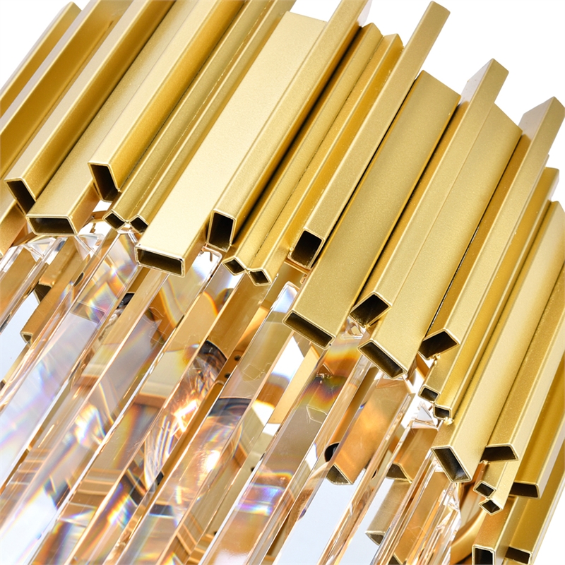 CWI Lighting Deco 7 Light Down Contemporary Metal Chandelier in Gold