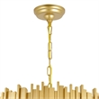 CWI Lighting Deco 7 Light Down Contemporary Metal Chandelier in Gold