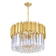 CWI Lighting Deco 7 Light Down Contemporary Metal Chandelier in Gold