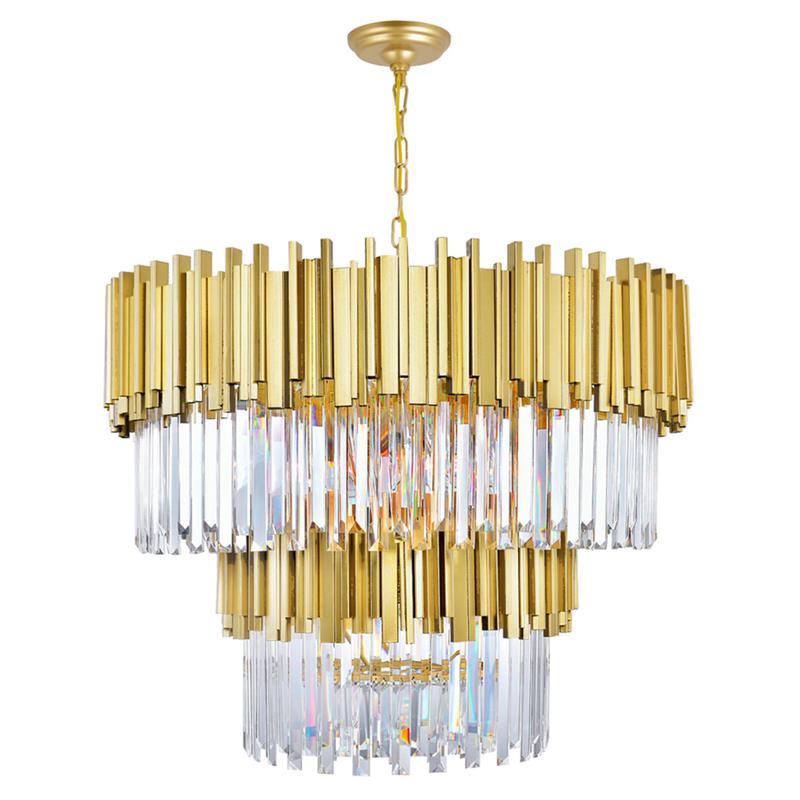 CWI Lighting Deco 12 Light Down Contemporary Metal Chandelier in Gold