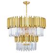 CWI Lighting Deco 12 Light Down Contemporary Metal Chandelier in Gold