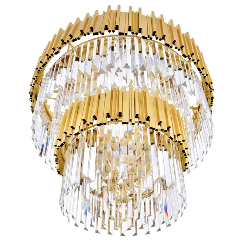 CWI Lighting Deco 12 Light Down Contemporary Metal Chandelier in Gold